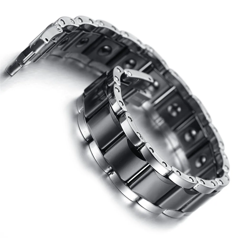 Вольфрам Металлические Магнитные мощность браслет для мужчин Jewelry мм 14 ширина