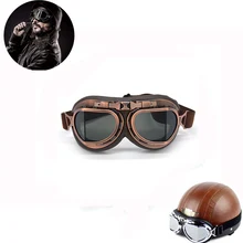 Motorcycle Goggles Motocross font b Helmet b font Goggles Steampunk WWII Retro Aviator ATV Cruiser Off