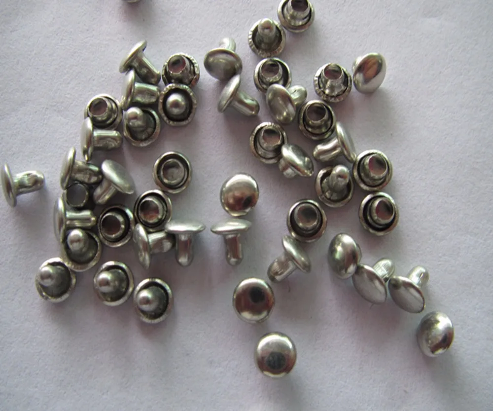 Buy Free shipping 5mm brass rivet jeans plating silver