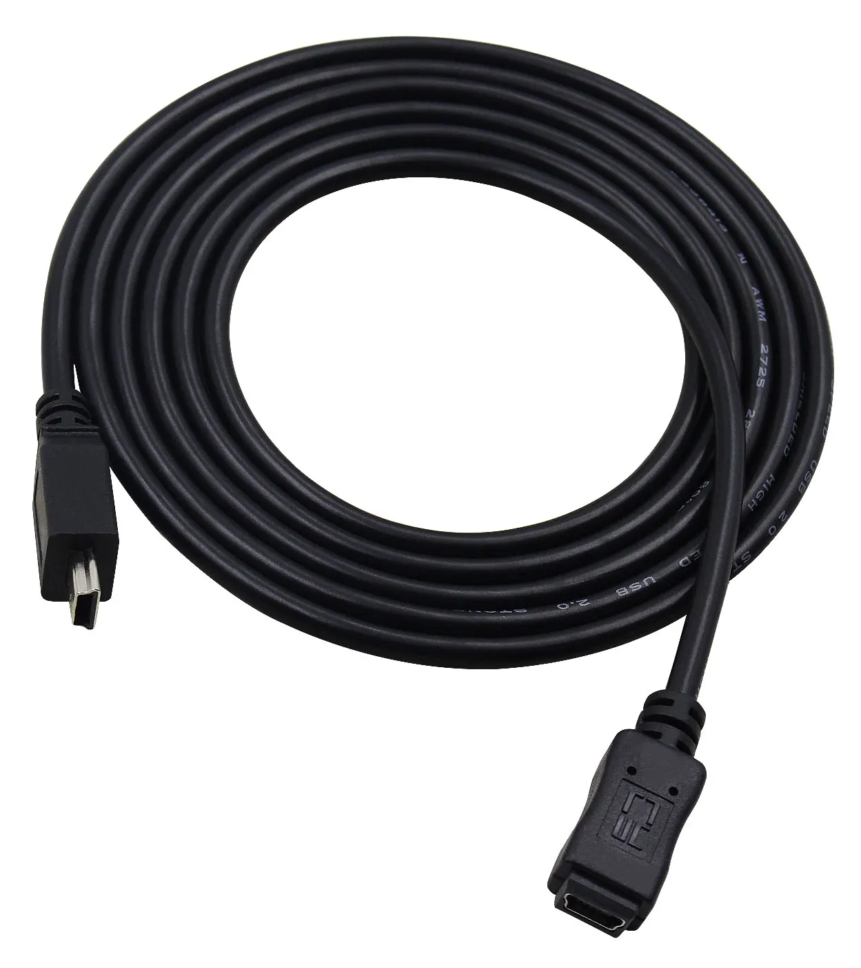 

MINI USB 5 pin Male to Female Data Sync Charger Extension Cable Applicable to the car recorder GPS Navigator