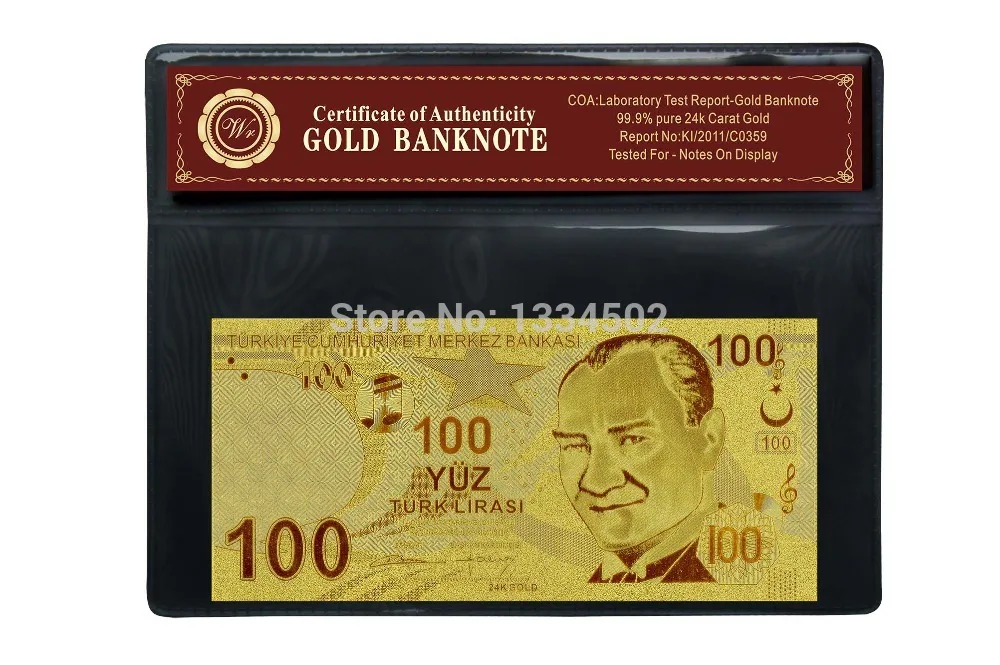 Выгравированная Золотая банкнота в Болгарию 100 лева Золотая фольга лучший подарок для бизнеса и украшения высокого качества