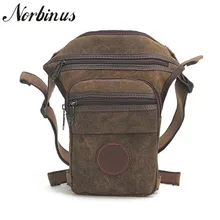 Norbinus Для мужчин холст падения нога Сумка дорожная поясная сумка, набедренная ремень военные сумки Motorcycle многоцелевые сумки через плечо сумки