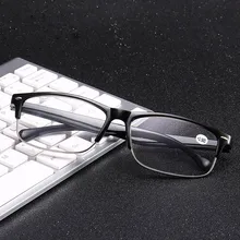 Ридеры, пластиковая оправа, пружинные петли, полуобода, очки для чтения, черный+ 1,0+ 1,5+ 2,0+ 2,5+ 3,0+ 3,5+ 4,0