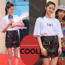 Из натуральной кожи для девочек Тонкий Прохладный Короткие юбки. мода овчины линии черный, качество женский стиль панк продаж молодая