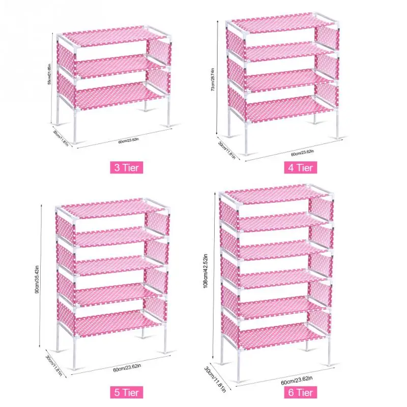 3/4/5/6 яруса простота сборки обуви стойки хранения шкаф с полками Экономия пространства Организатор