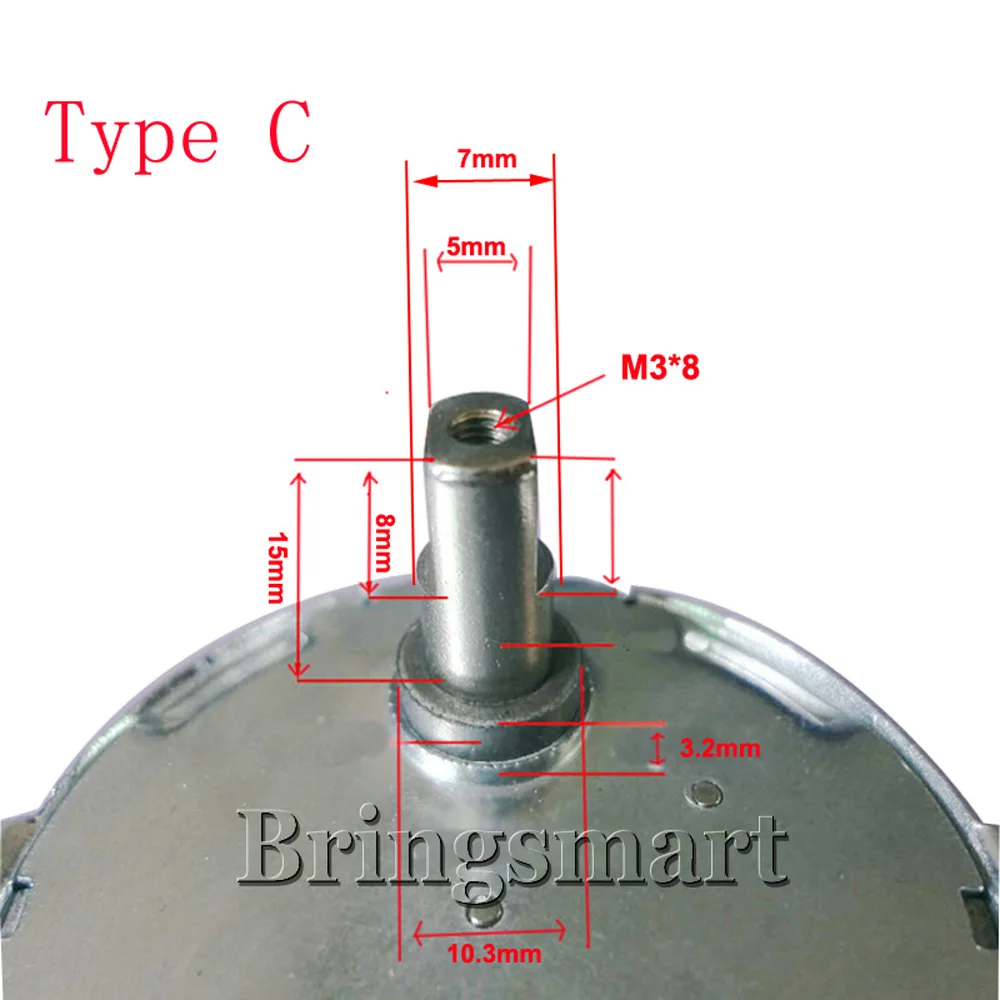 Bringsmart TYC-50 мотор с переменным током 110 V 220 V 1,4-58 rpm качающийся вентилятор двигатель микроволновая печь мини-двигатель переменного тока Коробка передач