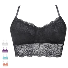 Hot Sexy Lace Floral Bralette Bras Lingerie Seamless Wireless One Piece Push Up Bras For Women Underwear Tops Demi Girls Bra