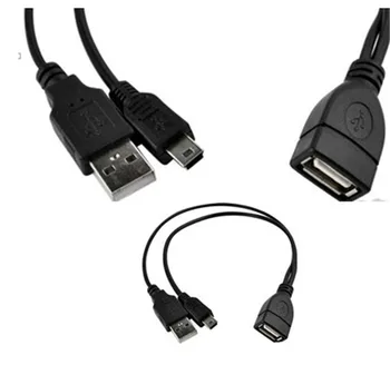 

Mobile phone tablet MP4 universal mini Mini USB OTG Host data cable with external power supply