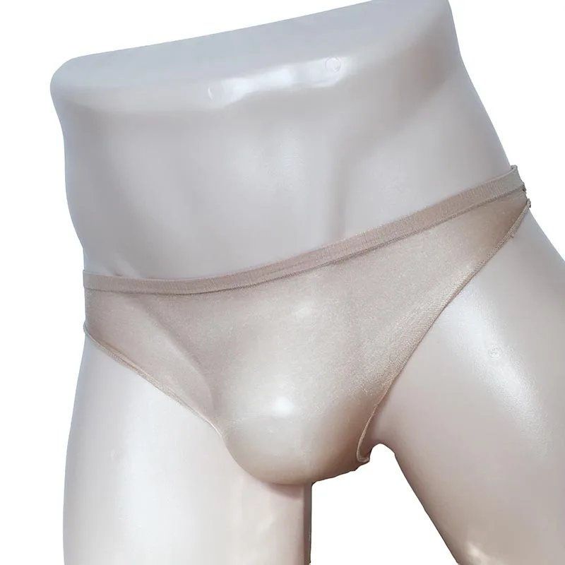 Unisex Super Thin Shiny Glossy See Through Panties Sheer Tanga Bikini Bottoms Sissy Lingerie Slimming Underwear Pantyhose