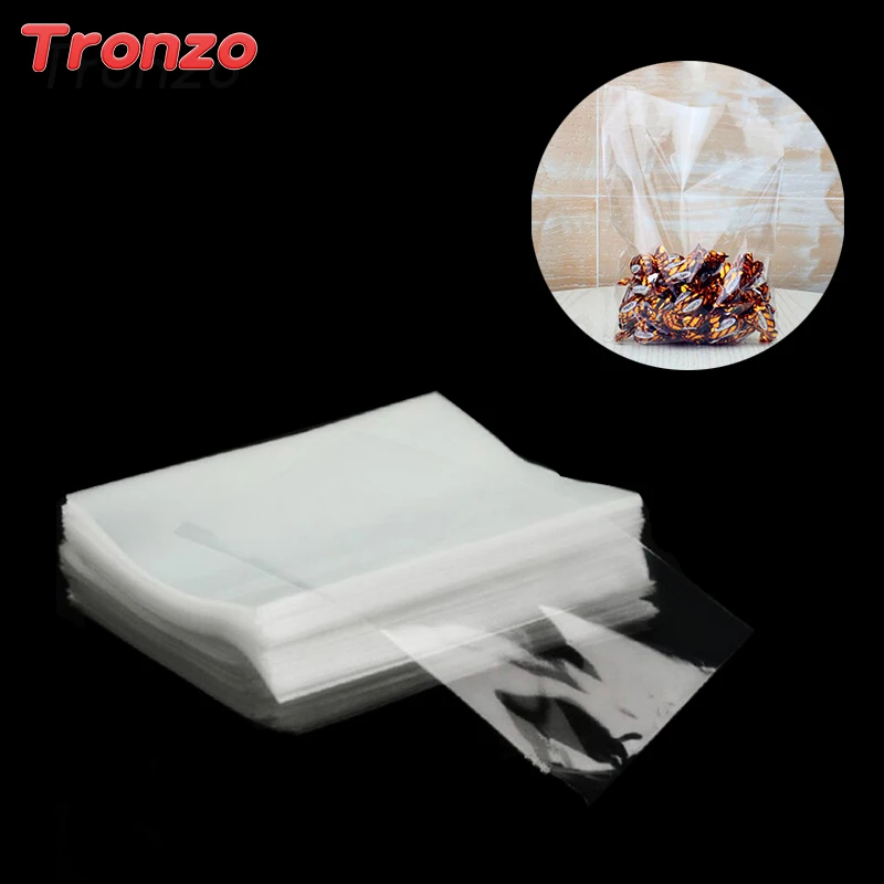 

New Food Grade Transparent Cellophane Bags 100pcs/set Birthday Wedding Christmas Cookies Candy Packaging Free Shipping