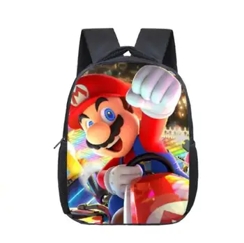 

12 Inch Super Mario Bros Sonic Kindergarten Infantile Small Backpack for Kids Baby Cartoon School Bags Children Gift