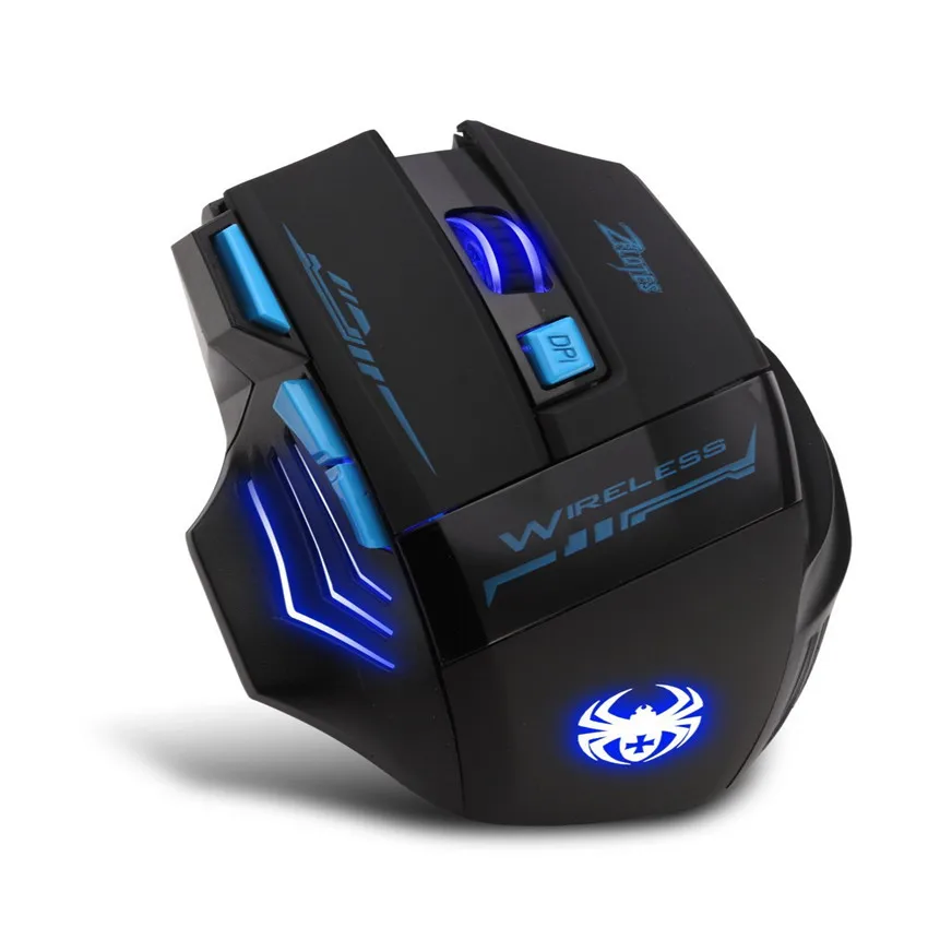 Zelotes F14LED Беспроводная игровая мышь оптическая компьютерная 2400DPI 2 4G ECHTPower Nighthawk 7D