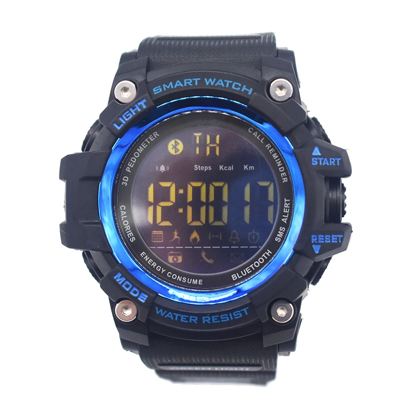 blue waterproof wrist digital watches for men digitais watch running