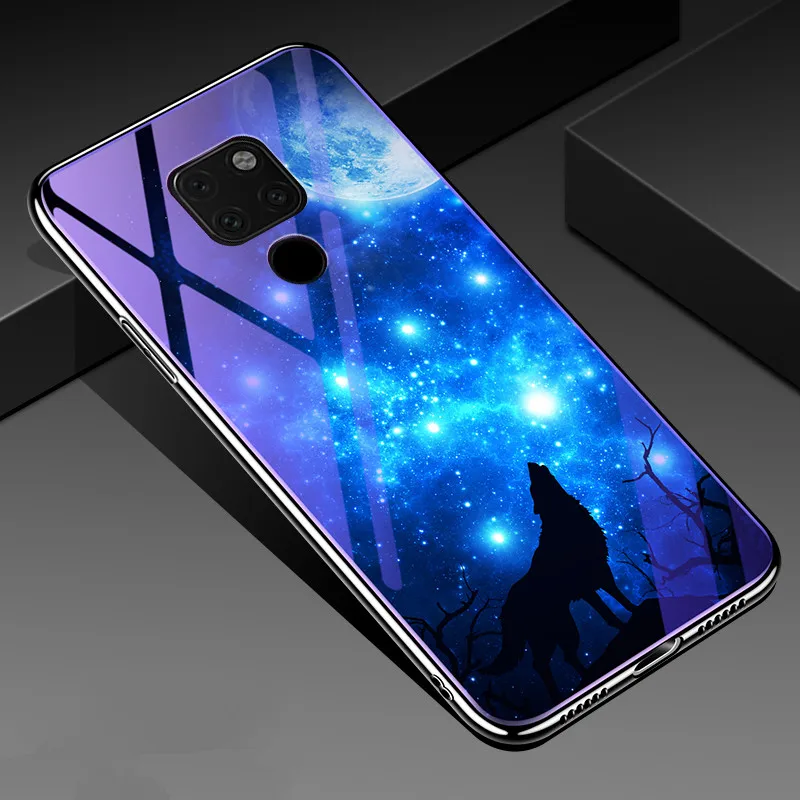 Чехол из закаленного стекла Blue Ray для Huawei Mate 20 X покрытие с голубым светом