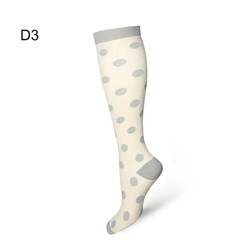 Женские и мужские Спортивные Компрессионные носки унисекс для медсестер, эластичные дышащие женские высокие носки - Цвет: D3