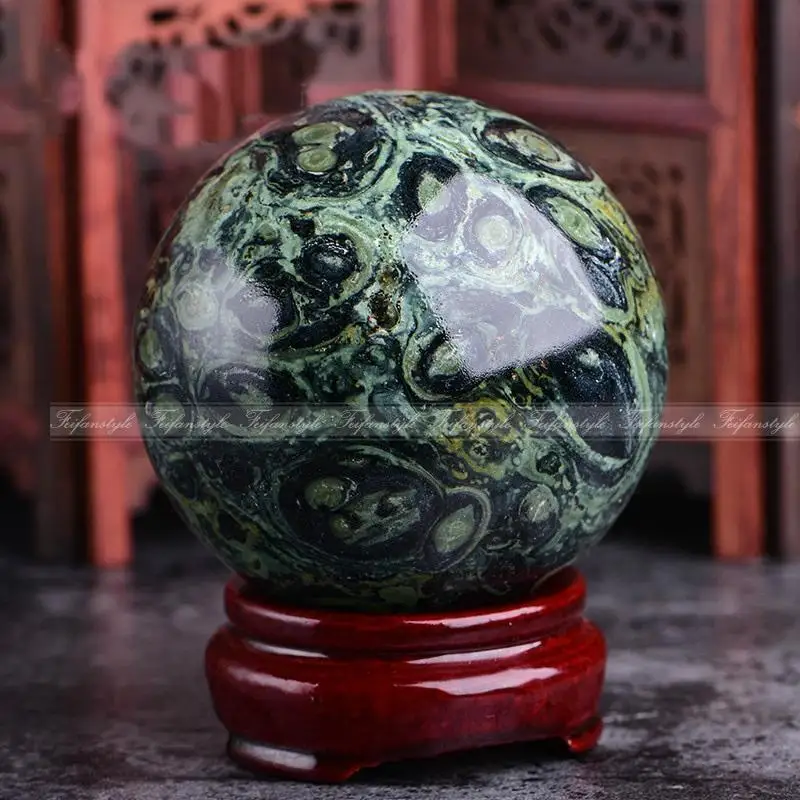 

1PC 50mm Natrural Green Malachite Sphere Ball Carved Quartz +Stand Healing C205 Natural stones and minerals