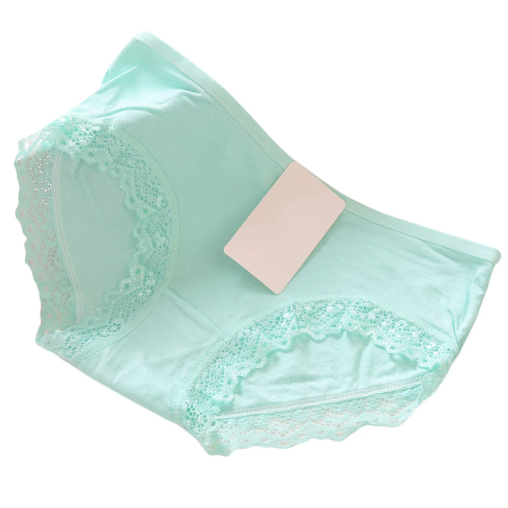 Women's Sexy Lace Panties High Quality Cotton Low Waist Briefs Cozy Lingerie Solid Color Seamless Woman Cotton Panties Underwear