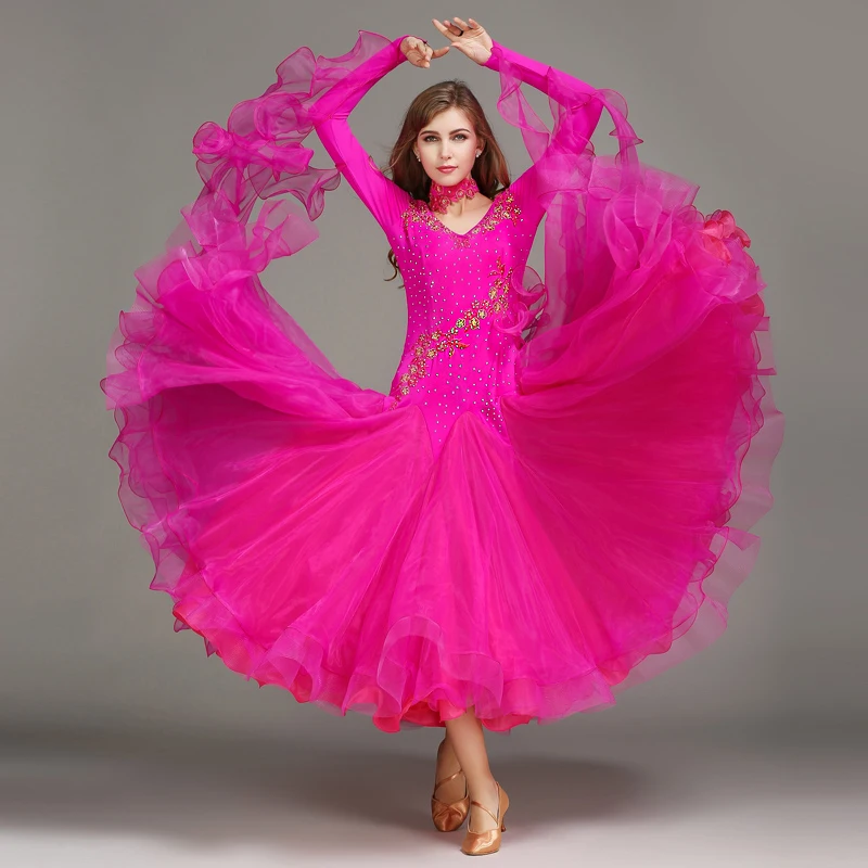 Стандартное бальное танцевальное платье es для женщин, высокое качество, дешевый бальный танцевальный костюм для взрослых, вальс, бальное платье для соревнований