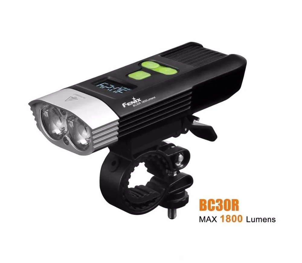 

Fenix 2017 New BC30R USB rechargeable bike light 1800 lumens OLED display screen Built-in 5200mAh/3.7V rechargeable battery