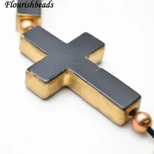 27x43 мм натуральный черный агат оникс крест россыпью бусины DIY ювелирных изделий поставки