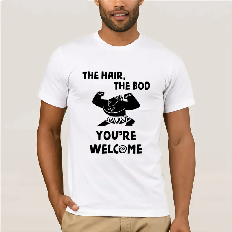 

for mans Summer Men fitness Moana t shirt Maui image printting Men's High Quality cotton ringer funny clothing T Shirts