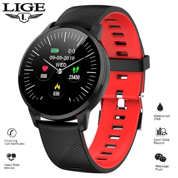 

LIGE 2019 New Smart Bracelet Sport Wristband Waterproof fitness tracker Smart watch Heart rate Blood pressure Monitor Smart Band