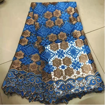 

2019 latest african milk silk lace water soluble chemical lace fabric party dress high quality african cord lace for women dress