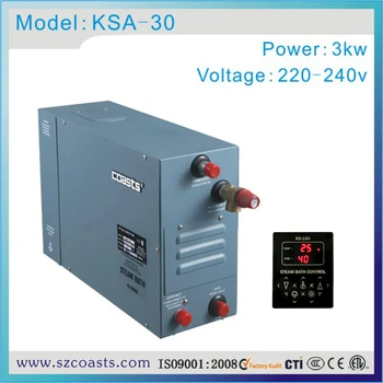 

coasts KSA 3KW 220V or 240V wet sauna steam bath generator for steam room with CE certificate