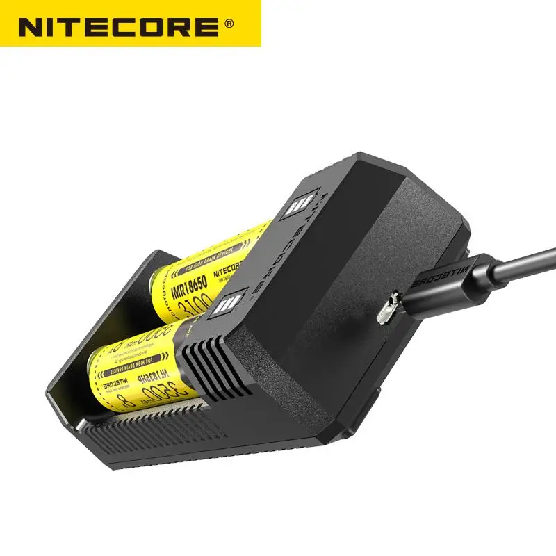 2019 новый NITECORE UI2 Портативный с двумя слотами USB Li Ion Батарея совместим 18650 16340 14500