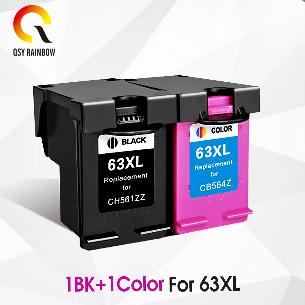 CMYK поставляет 63XL чернильный картридж Замена для HP 63 XL Deskjet 1112 2130 3630 3632Officejet 3830 4652 Envy