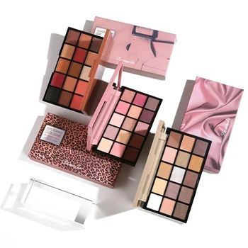 

New 15 colors Women eyeshadow Platte case Makeup eye shadow in one palette include matte pearl Natural shimmer glitter shadow