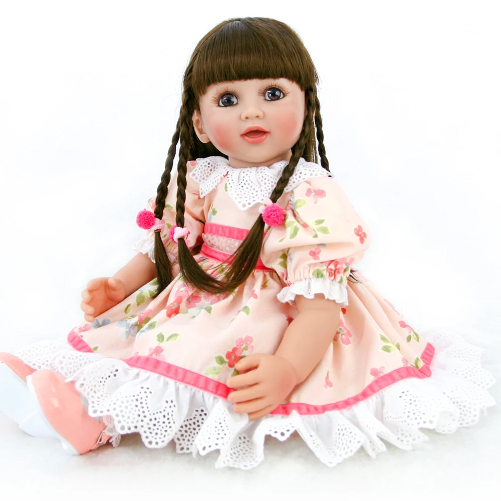 

24 Inch Handmade bebe reborn silicone Girl baby reborn toddler doll Toys Realistic princess doll Birthday Gift Bedtime playmate