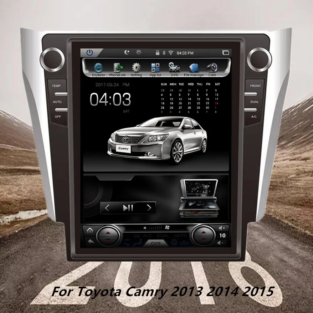 

12.1" Vertical Huge Screen Android6.0 Car Stereo DVD GPS Navigation Radio Player for Toyota Camry 2013 2014 2015 RAM 2GB 32G