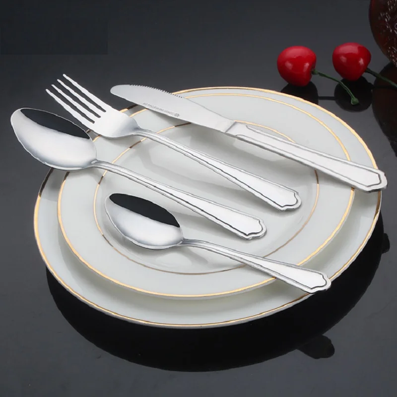 Retro Stainless Dinnerware Household Tableware Luxury Cutlery Vintage Knife Fork Spoon Dinner Kitchen Bar Home Tools Accessories