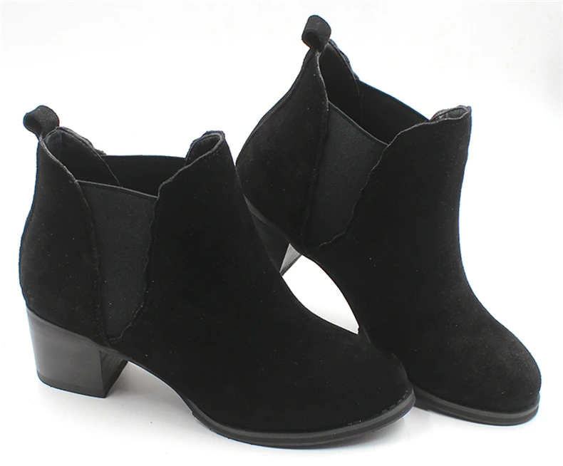 Женские ботильоны «Челси» из натуральной коровьей замши; зимние ботинки на плоской подошве; удобная качественная мягкая обувь; брендовая дизайнерская обувь ручной работы с мехом
