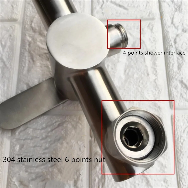 Stainless steel shower mixer