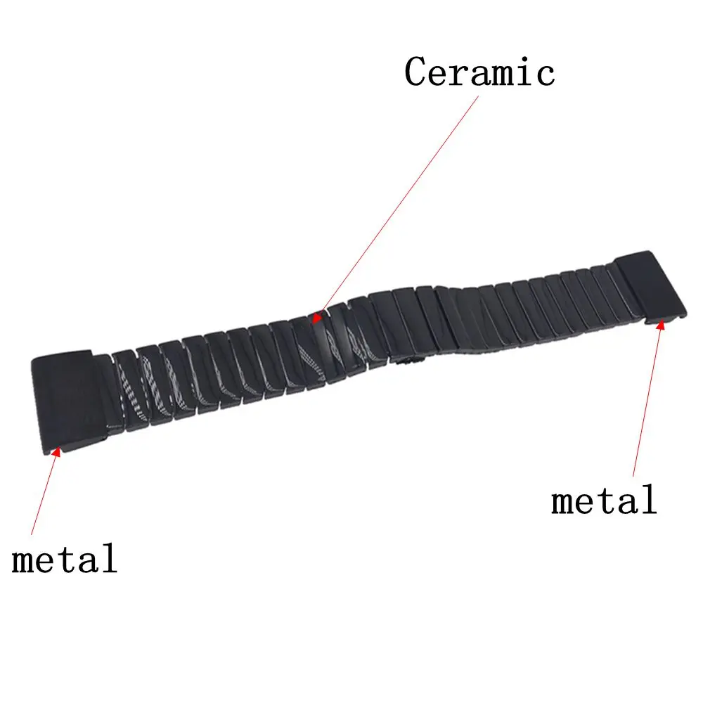

26MM Ceramic Metal Strap for Fenix 5X Quick Release Butterfly Buckle Wristband For Garmin Fenix 5X/Fenix 3/Fenix 5/S60/935
