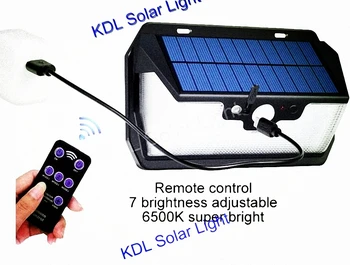 

55 LED 900lm Solar Light remote control radar smart 3 side lighting 900LM Power Str IP camp street wall lamp yard ca