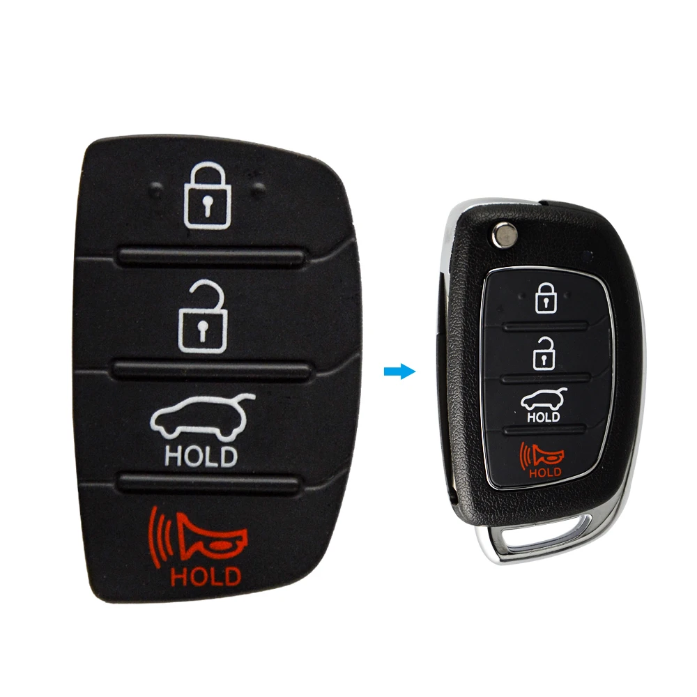 OkeyTech мягкий Сменный Чехол для ключа 3 4 кнопки флип чехол Hyundai HB20 SANTA FE IX35 IX45