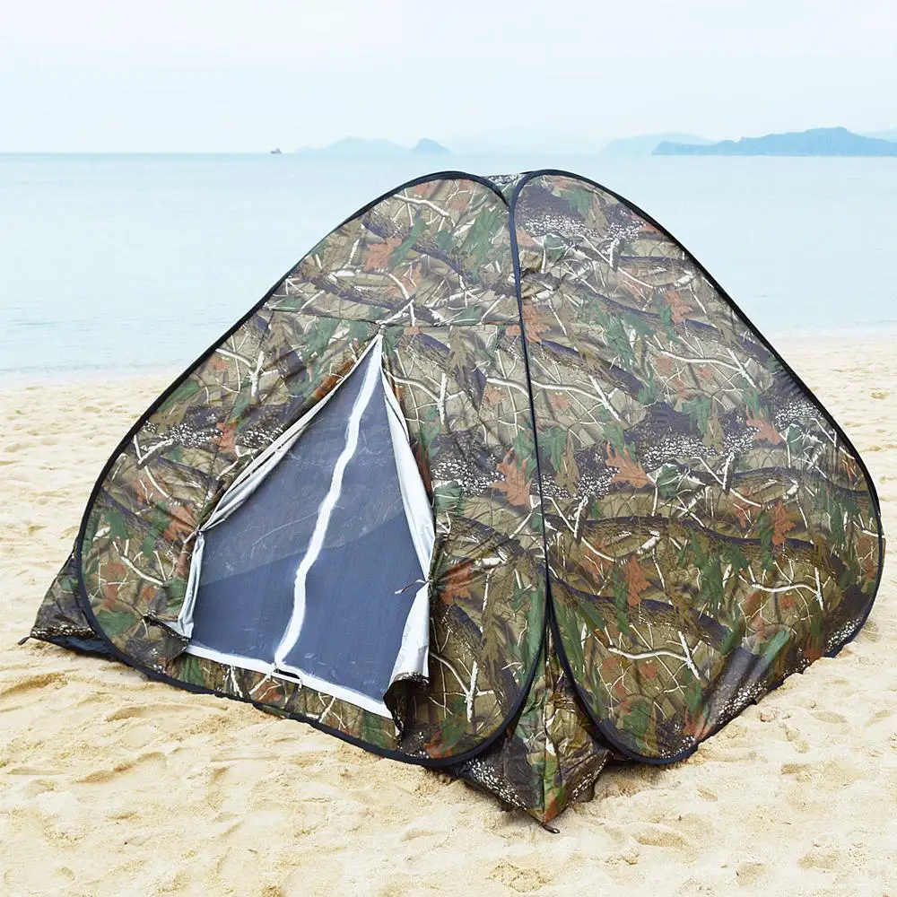 Portable Camouflage Camo Camping Tent Family Setup Pop Up Hiking