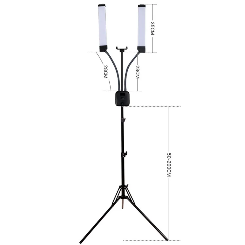 Cadiso две трубки LED Y light Studio Photo Light Освещение для фотосъемки лампа с подставкой