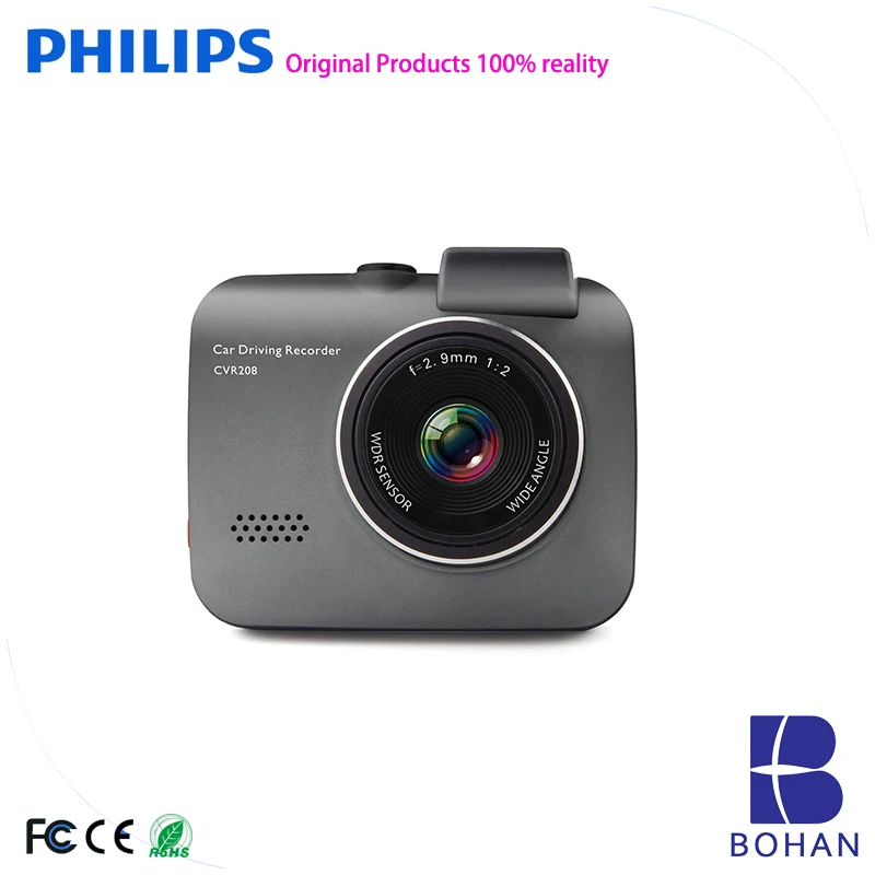 Автомобильный видеорегистратор Philips, Wi-Fi, g-сенсор, DVR камера, Full HD, видео рекордер с 1080 P, широкий угол, реальный Велоспорт, запись, каркордер - Название цвета: Titanium Gray