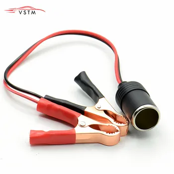 

12V Car Battery Terminal Clip-on Cigarette Lighter Socket Connector Adapter Car Battery Cigarette Lighter Power Socket Adaptor