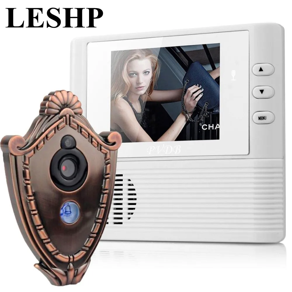 

LESHP 2.8" LCD Digital Door Camera Doorbell peephole Door viewer eye Home Security IR Camera 806D Cam door bell 3X Zoom