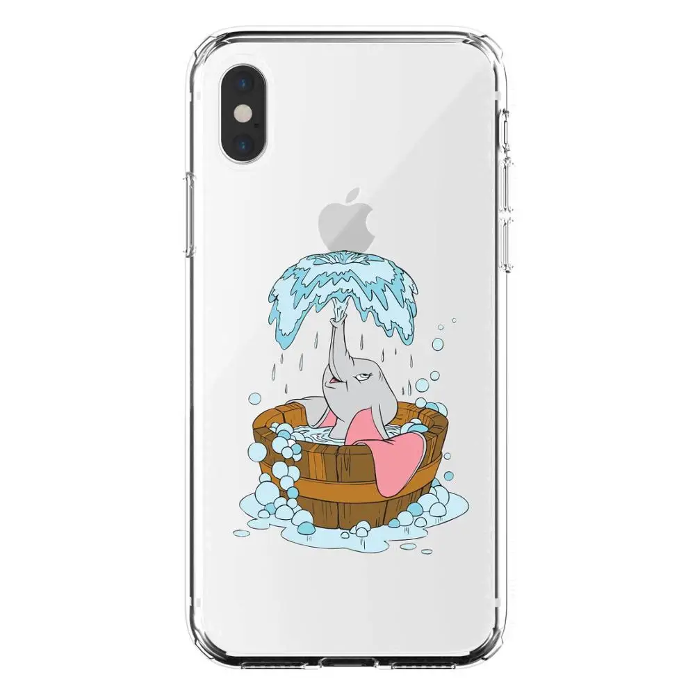 Милый мультфильм анимированные Disneys Dumbo Мягкий силиконовый чехол для iPhone 11 Pro MAX 6 7 8Plus SE 5 5S 6 7 8 MAX XR XS X10 чехол для телефона - Цвет: TPU