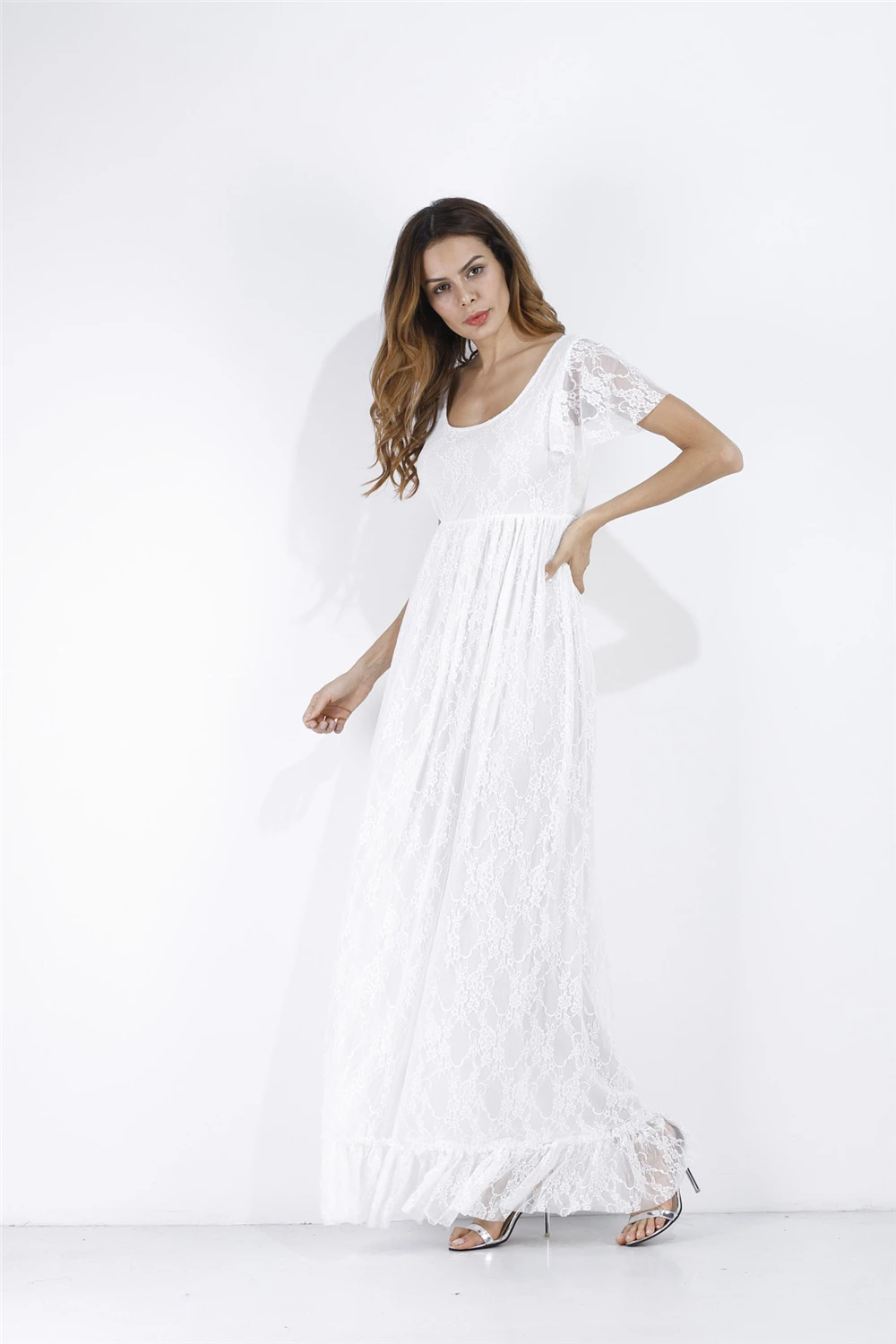 2018 Plus Size Maternity Dresses For Photo Shoot Fashion Lace Maxi Maternity Gown Dress Women Pregnancy Clothes Photography Prop (15)