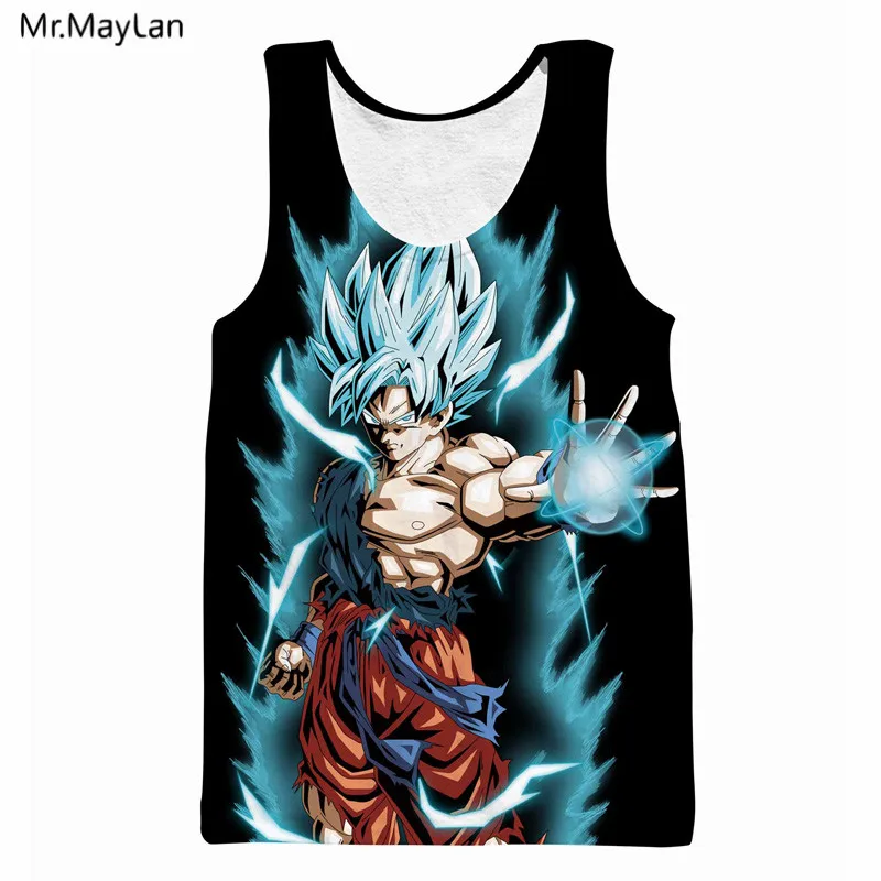 

Anime Dragon Ball Z dbz Super Saiyan 3D Hipster Print Tank Tops Men Casual Hiphop Vest Summer Sleeveless Shirts Boys Clothes 5XL