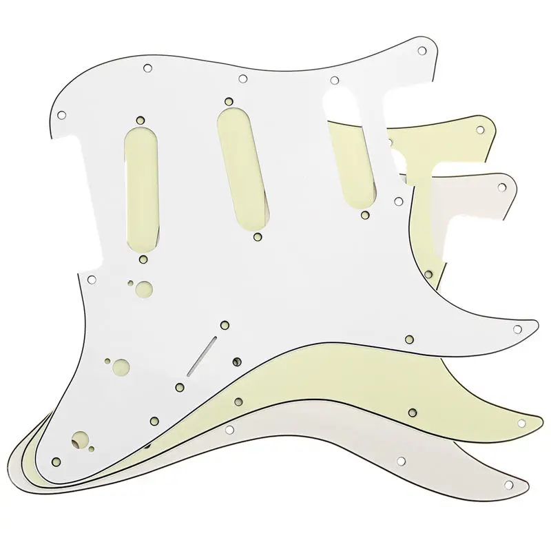 11 Отверстие гитарная накладка sss скретч пластина для США/MEX крыло для Stratocaster Страт аксессуары для гитары