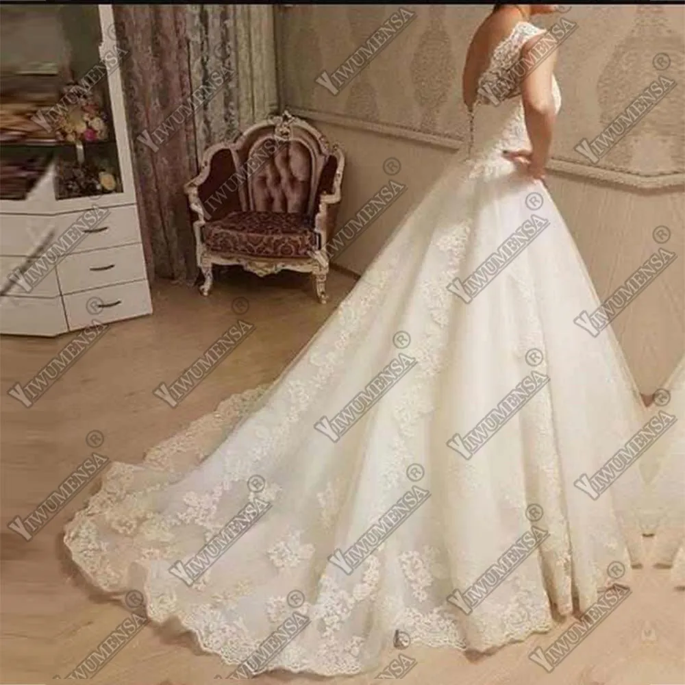Vestidos De Novia винтажное недорогое свадебное платье сексуальное с v-образным вырезом Свадебное платье с аппликацией под заказ платья халат атласный Mariage