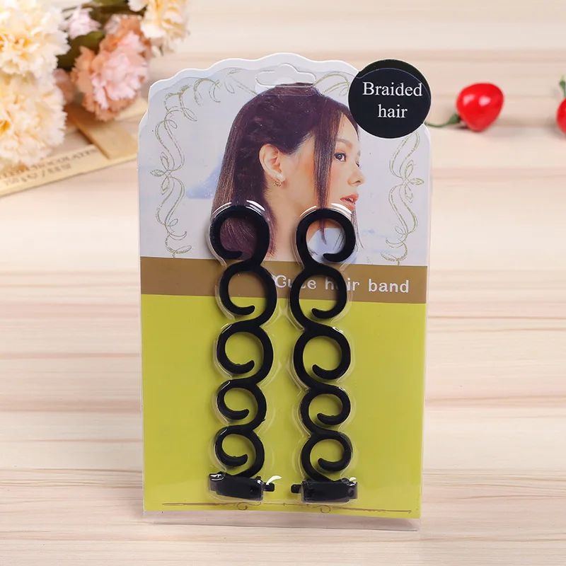 2pcs Magic Hair Clip Braider Stylist Queue Twist Plait Hair Braid DIY Hairstyle Styling Accessories Roller Hair Braiding L0227